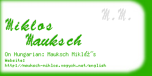 miklos mauksch business card